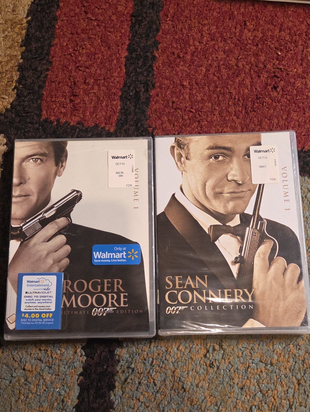 NWT James Bond Sean Connery And Rodger Moore Dvd Sets